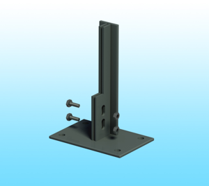 PLATINE POTEAU TITAN GRIS 7016